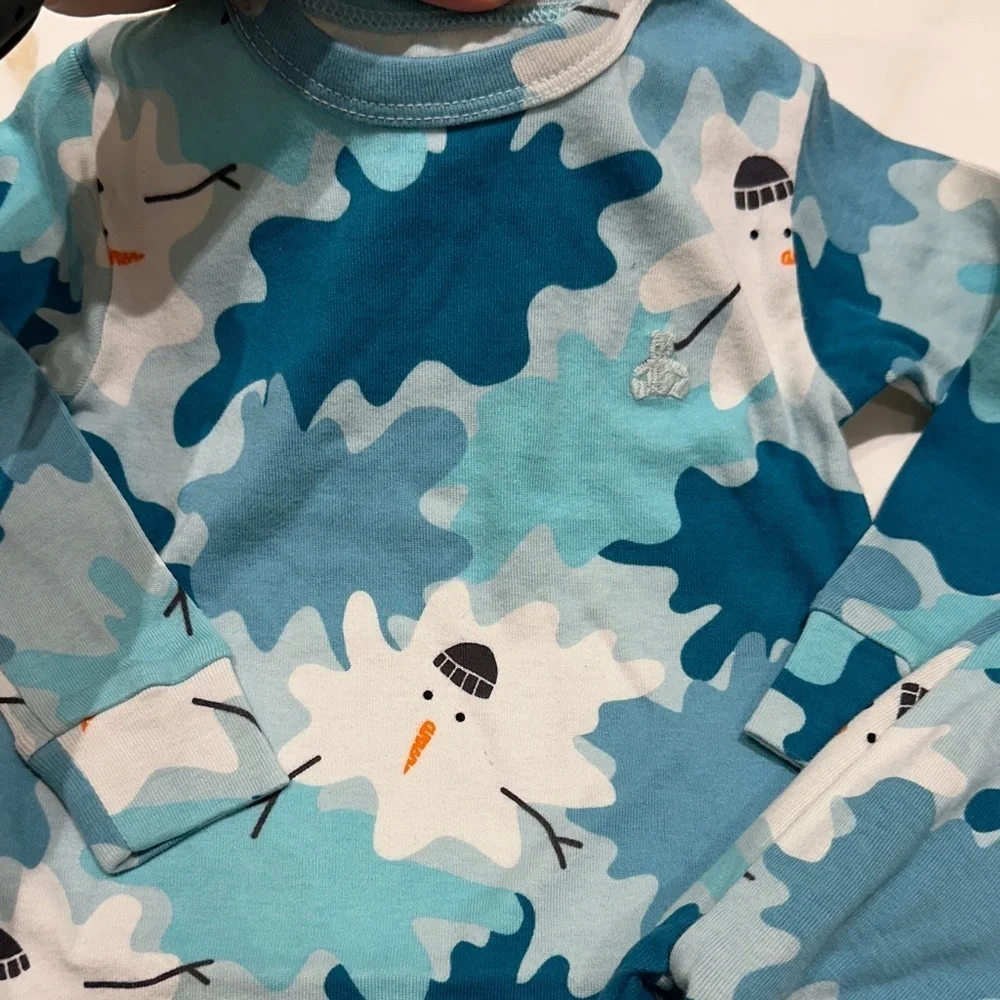 Gap Blue Snowman Pajama Set